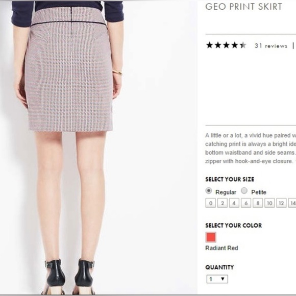 Ann Taylor Mini Micro Career to Cocktail Mid Waist Geometric Print Skirt… - Picture 4 of 12